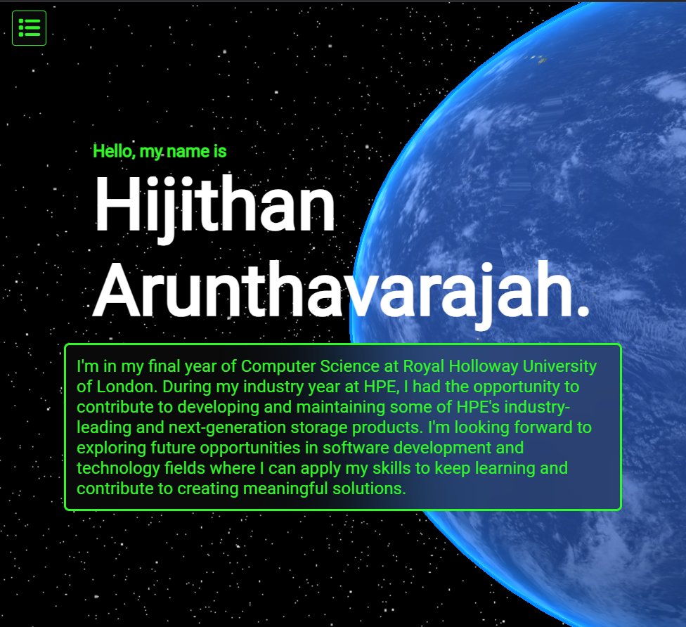 Image of my website portfolio.